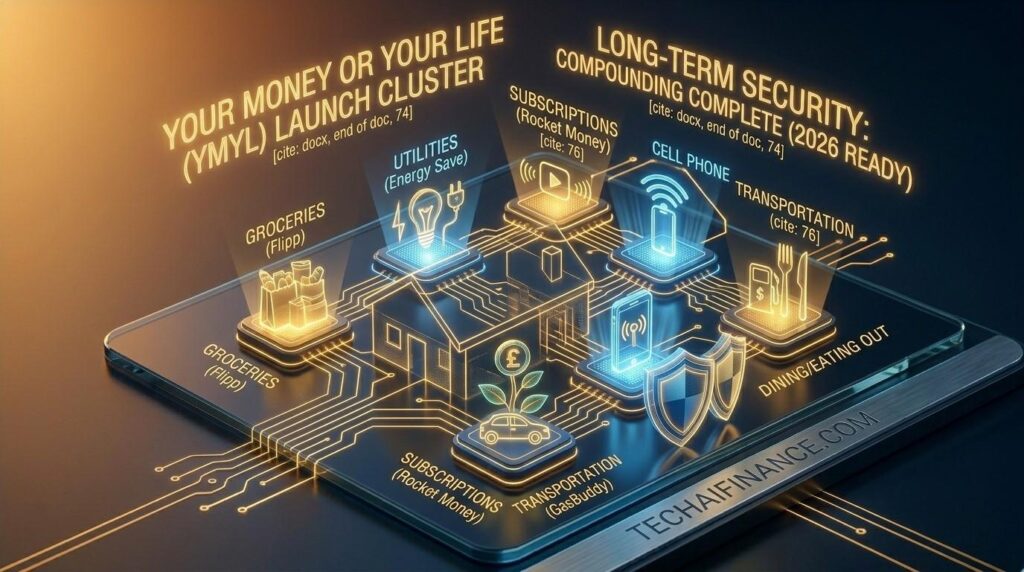 American saving money on utility bills by comparing energy providers and adjusting smart thermostat